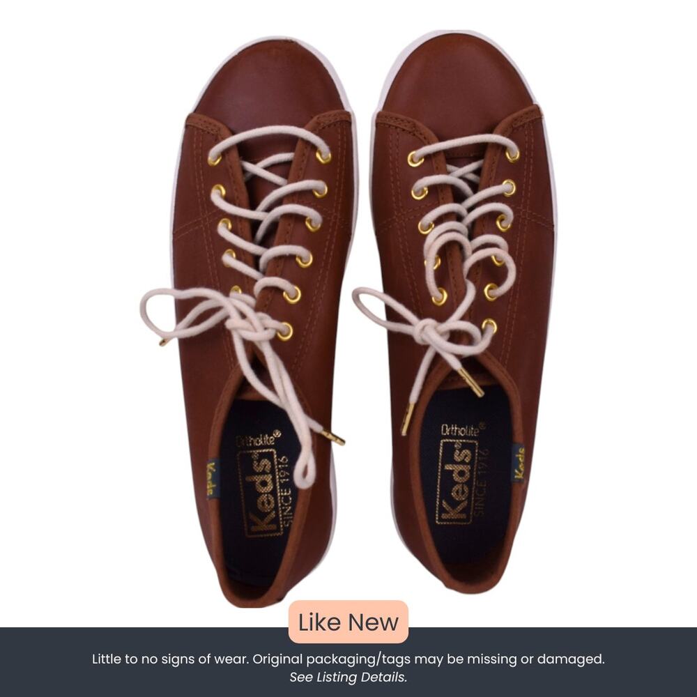 Keds Women’s Leather Lace Up Sneakers Brown Size 7